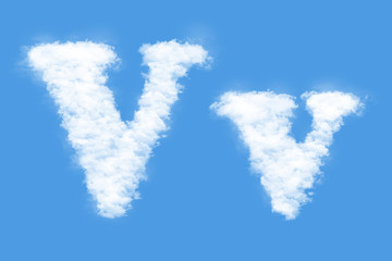 Clouds in shape of the letter