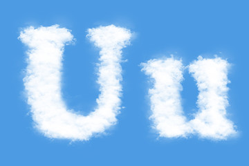 Clouds in shape of the letter