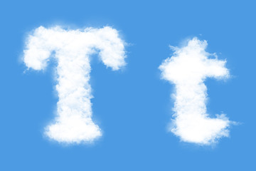 Clouds in shape of the letter