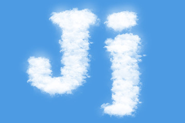 Clouds in shape of the letter