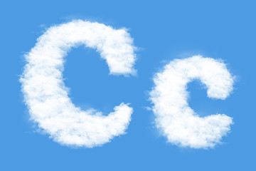 Clouds in shape of the letter