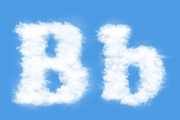 Clouds in shape of the letter