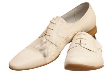 Pair of white men shoes
