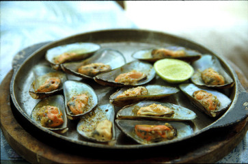 Muscheln auf dem Teller