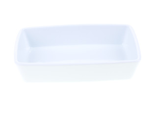 white au gratin dish isolated on white background