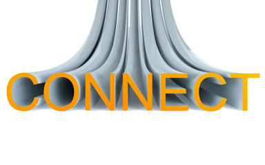 connect 3d text
