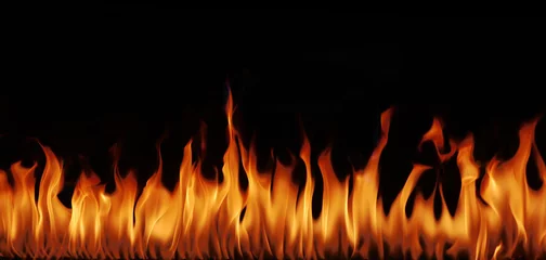 Photo sur Plexiglas Flamme Panorama des flammes