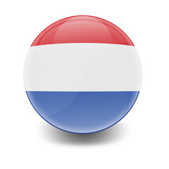 Esfera brillante con bandera Luxemburgo