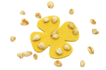 Weizenpops mit Filzdekoration