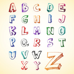 Sketchy Alphabet