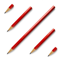 Pencils isolated on the white background