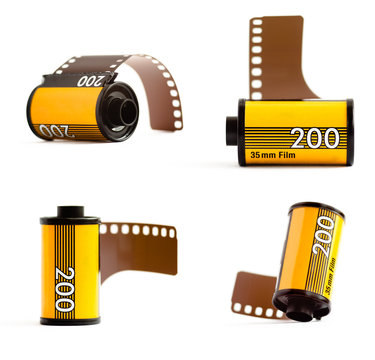 Canisters of 35mm film