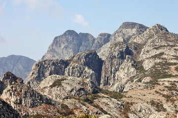Fototapeta na wymiar Mountains of Socotra island