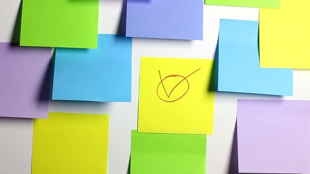 Sticky note accepted reminder