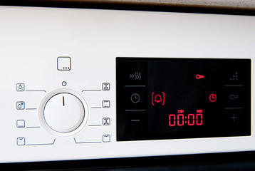 Modern kitchen stove control panel