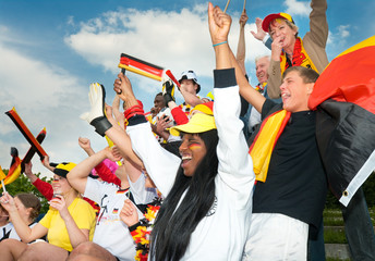 Fototapeta premium fußball, fan, deutschland