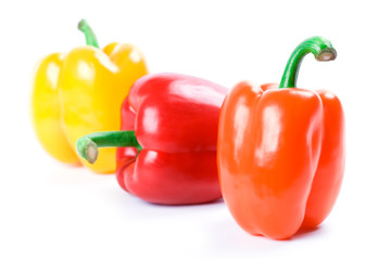 three bell peppers