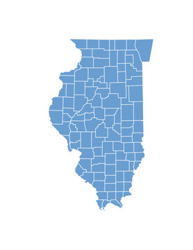 Illinois map in vector