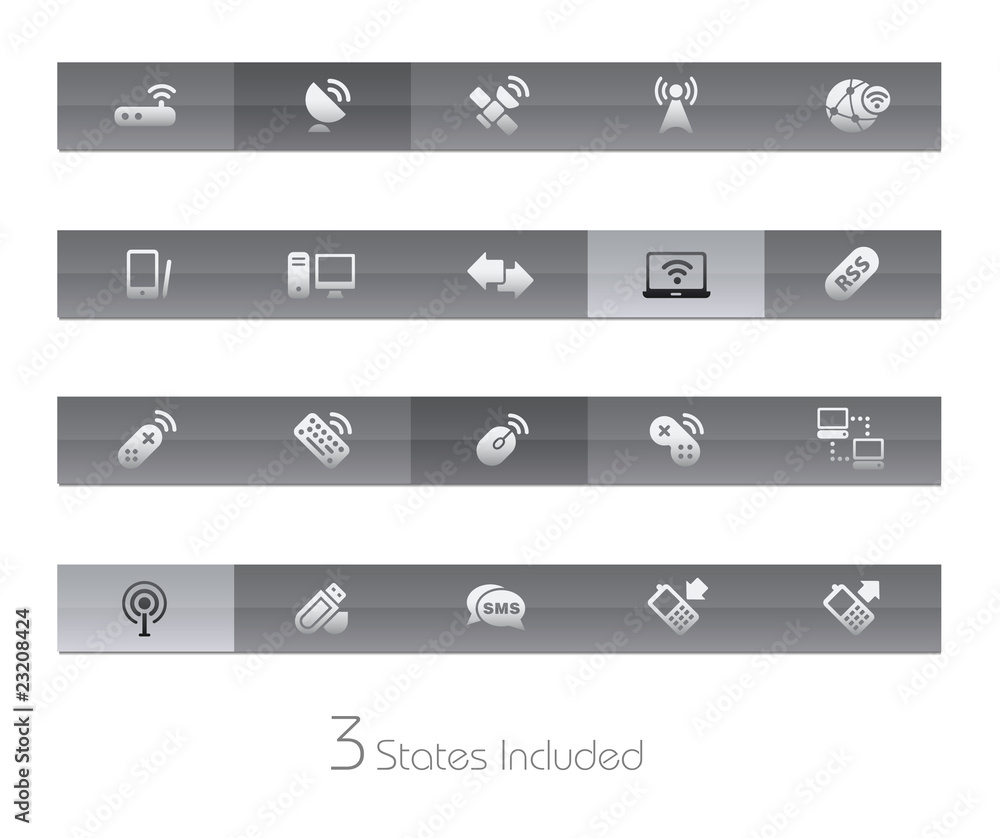 Poster wireless / it includes 3 states in different layers