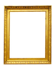 isolated  Vintage gold picture frame