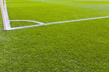 Obraz premium Eckmarkierung, Fußballplatz, Spielfeld