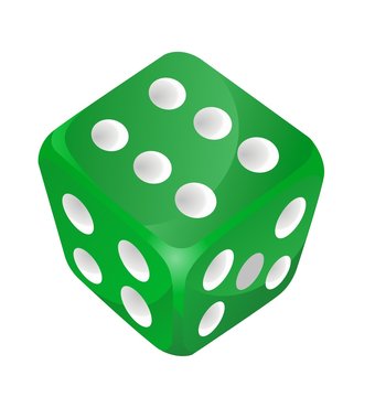 green vector dice