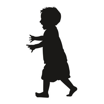 Silhouette premiers pas de b&eacute;b&eacute;