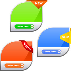 Vector set of sale banners.