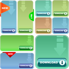 Download banner set. Vector set for web.