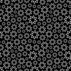 Cercles muraux Fleurs noir et blanc Arrière-plan transparent floral.