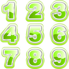 Number icons. Vector set.