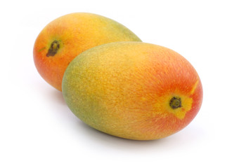 Ripe Mangoes isolated on white background