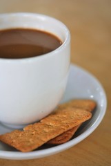 Coffee break with biscuits
