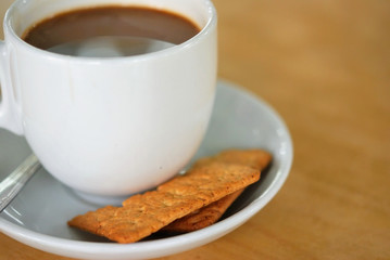 Coffee break with biscuits