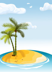Obraz na płótnie Canvas Palm island