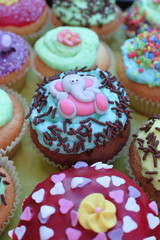 Muffins mit einem Elefant