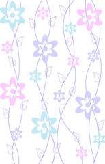 Spring flower pattern background