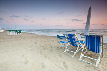 Beach scenic at sunset
