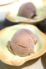 scoop of delicious italian fresh ice cream