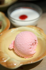 scoop of delicious italian fresh ice cream