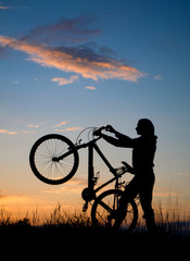 Biking sunset