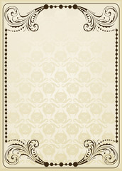 Vertical vintage background for Book cover vector