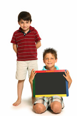 Happy Boys with Chalkboard