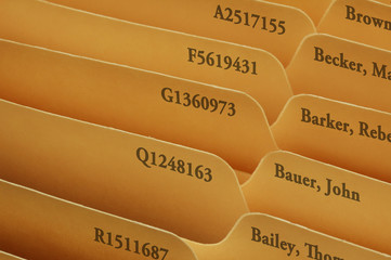 Manila file folder tabs