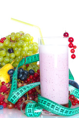 Dairy cocktail with berries.