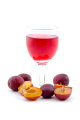 Wine and plums