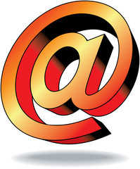 Fototapeta premium Vector email sign illustration