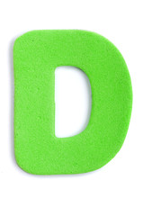Foam letter D