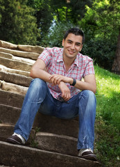 Fototapeta premium Happy young men