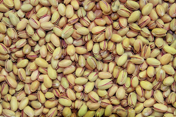 Heap of pistachios at local market